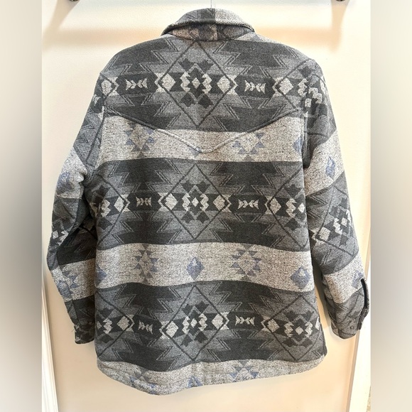 Outback Trading Co. Women's C'Anne Shirt Jacket Black/Grey Aztec Pattern size XL - Picture 6 of 9